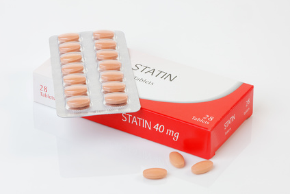 A generic pack of the controversial cholesterol preventative drug Statin - with logos removed